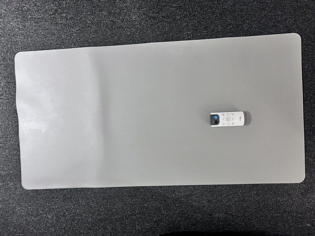 Large White Desk Mat / Mouse Pad (Category: Mouse & Mousepads) located in Manila. Submitted by sevora (Listing ID 1450705540, Image 2). Description: - Generous size for keyboard and mouse - Smooth surface for optimal tracking - Easy to wipe clean - Helps organize your workspace - Protects your desk from scratches - Clean, minimalist design Color: light gray.