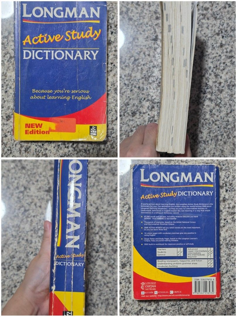 Longman Active Study Dictionary (Category: Textbooks) located in Singapore. Submitted by nycto (Listing ID 1450548726, Image 1). Description: - Longman Active Study Dictionary (New Edition) - Ideal for English language learners - "Because you're serious about learning English." - Functional reference book.