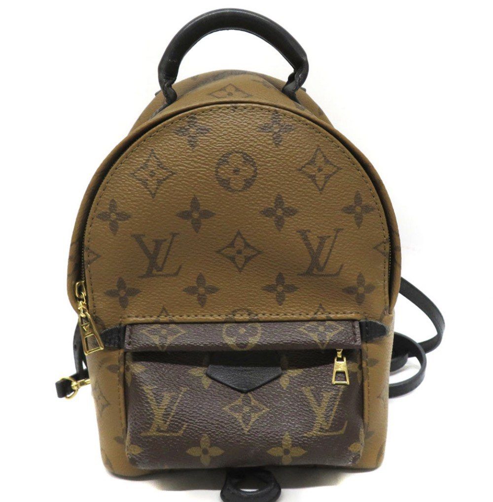 Louis VuittonPalm Springs Backpack MINI Monogram Reverse Brown Beige [Used] (Category: Luxury Bags & Wallets) located in Las Pinas. Submitted by daisuki_japan_luxury_by_reiko (Listing ID 1450565957, Image 1). Description: brand LOUIS VUITTON Model number M42411 Product Name Palm Springs Backpack MINI material (Line) Monogram Reverse specification Open pocket x 1 Exterior zippered pocket x 1 serial FL0128 size Approximately W16cm × H21cm × D9cm ac