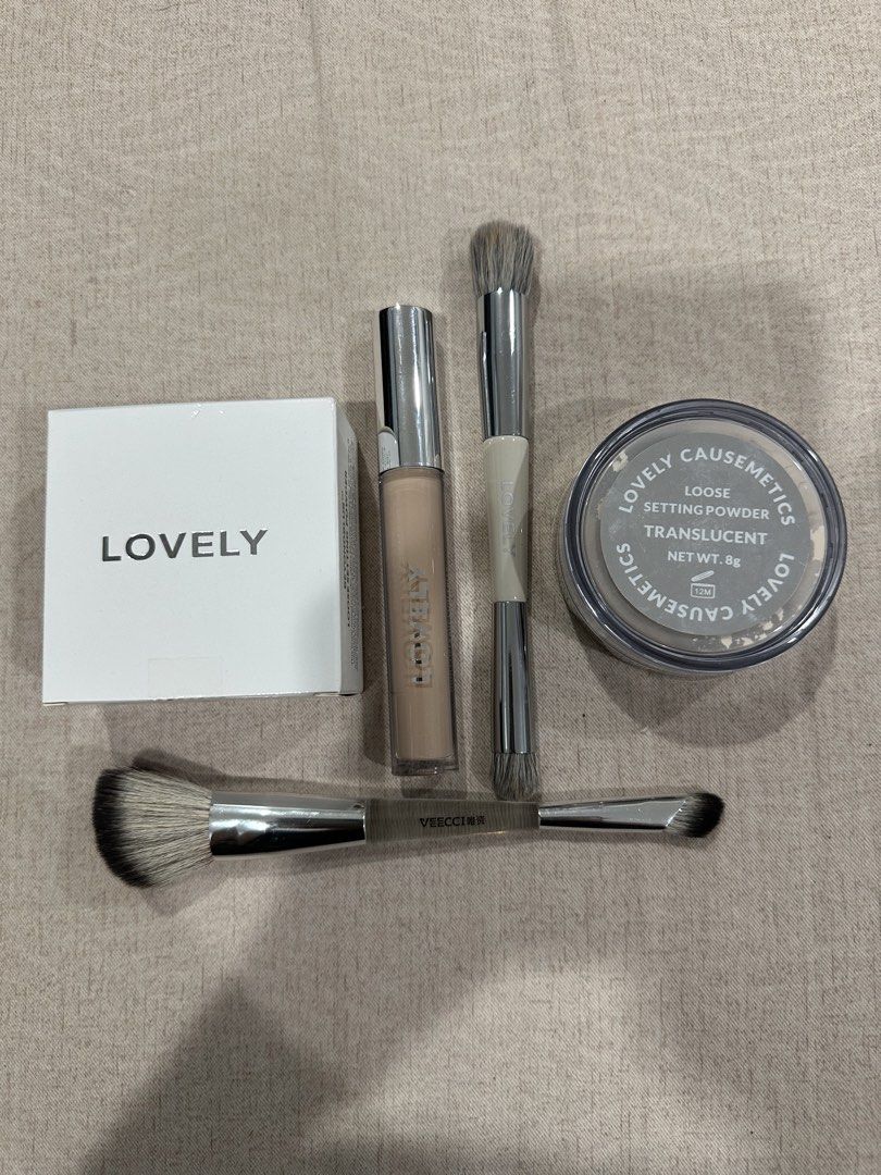 Lovely Causemetics Concealer, Powder and Brush BUNDLE (with FREEBIES) (Category: Makeup) located in Subic. Submitted by glowupfinds (Listing ID 1450688961, Image 1). Description: Lovely Causemetics Concealer, Powder and Brush BUNDLE (with FREEBIES) Take ALL for P550 -Lovely Beyond Blur Loose Setting Powder Shade: Transluscent Brand New. Sealed. Not yet opened - Lovely CloudTouch Dual-Ended Travel Makeup Brush Used a few times only. Still in very 