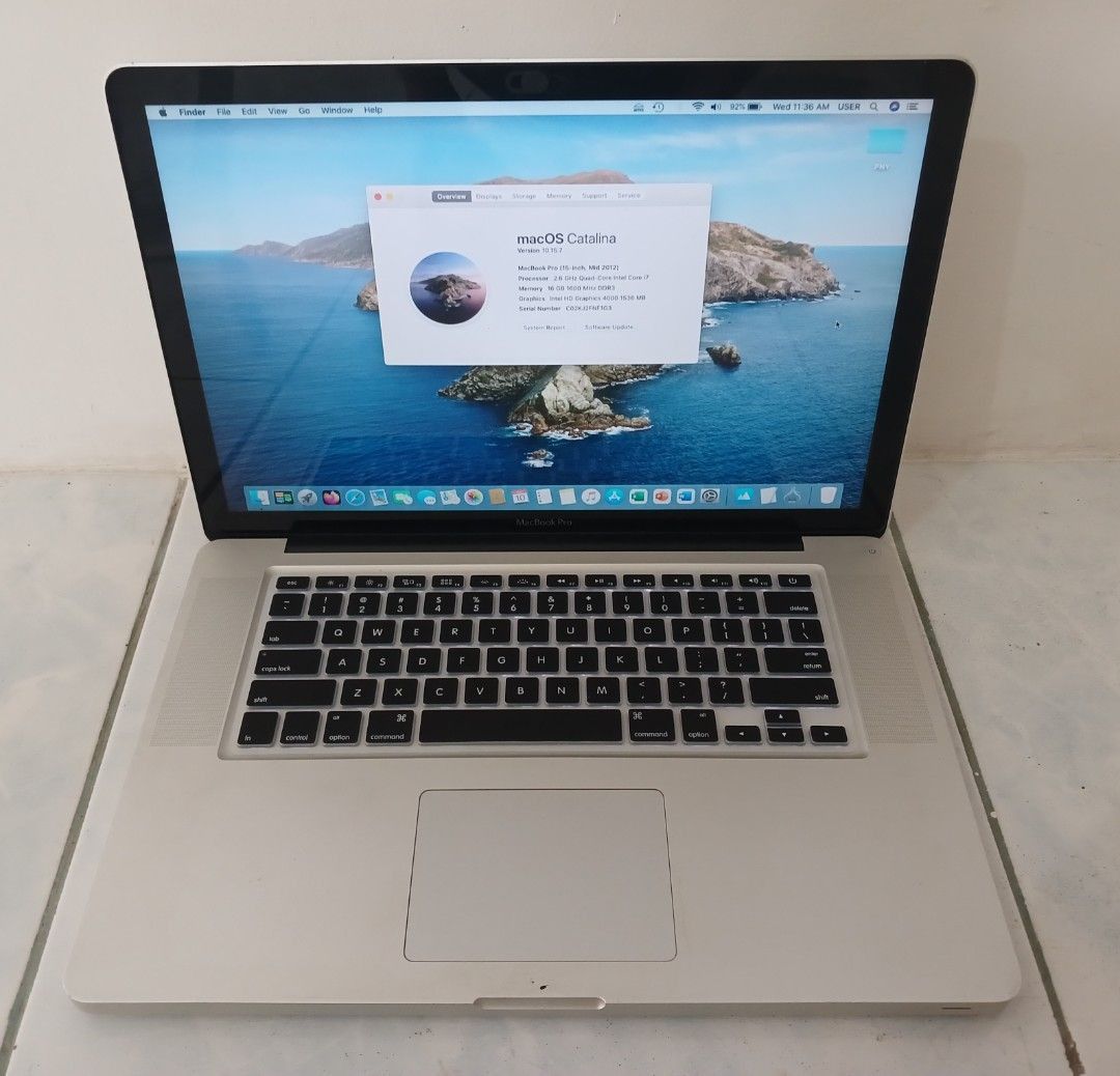 2012 MacBook Pro 15-Inch 500 / 16 - FREE SHIPPING (Category: Laptops & Notebooks) located in Tagbilaran City. Submitted by rjv1977 (Listing ID 1450636331, Image 1). Description: 2012 Macbook Pro 15" OSX Catalina 10.15.7 NEW 500 GB Transcend SSD - 16 GB Crucial DDR3 1600 RAM Dual Graphic Model - Battery 40 Cycles Normal Condition Black Glossy Hard Case / Apple Remote / Apple 85w Charger No hidden issue - Fast & Smooth. Can be configured to user sp