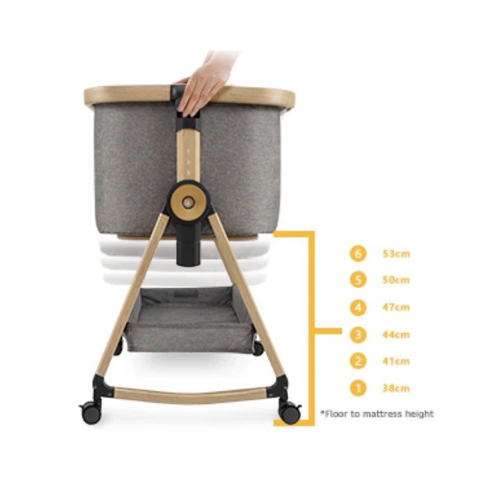 Mambo Baby Co Sleeper Crib Bassinet (Category: Cots & Cribs) located in Quezon City. Submitted by eliyu (Listing ID 1450670395, Image 3). Description: - Mambo Baby Co Sleeper Crib Bassinet - Designed for keeping baby close - Adjustable mattress height for convenience - Features wheels for easy mobility - Includes a protective mosquito net - Modern and stylish design Lightly used but no issues Complete with all inclusions and crib bag .