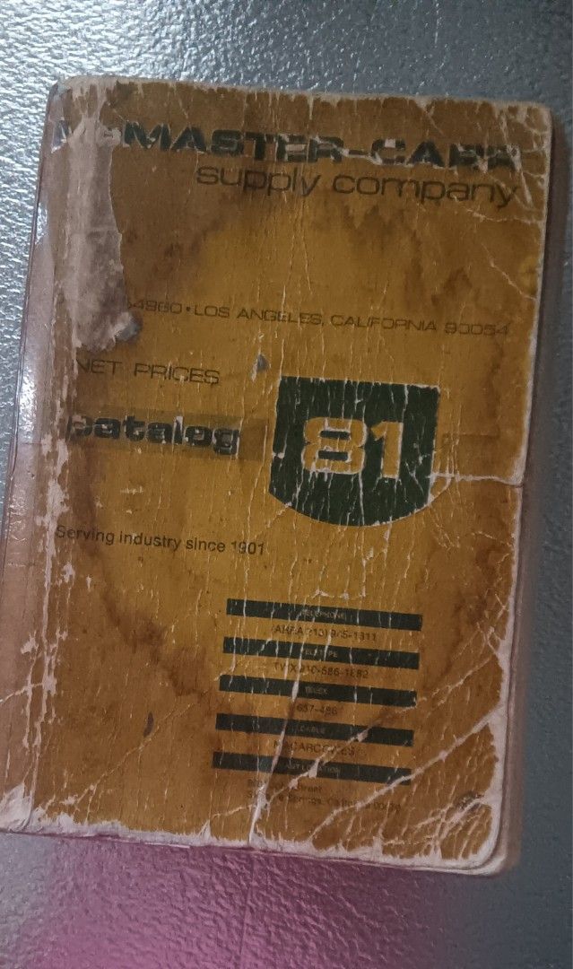 Mcmaster catalog (Category: Textbooks) located in Las Pinas. Submitted by 030700 (Listing ID 1450543237, Image 1). Description: mcmaster-carr.
