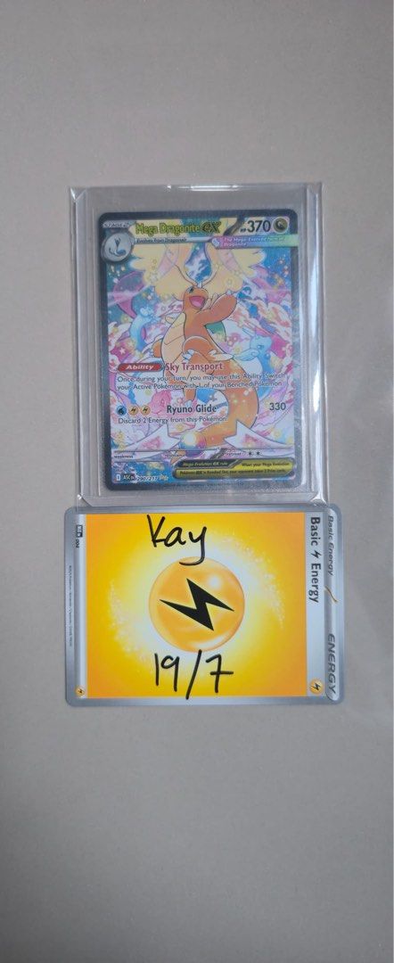 Mega Dragonite EX 290/217 Ascended Heroes Pokemon Card (Category: Toys & Games) located in Shah Alam. Submitted by kaykyra38 (Listing ID 1450598976, Image 1). Description: - Mega Dragonite EX Pokemon Card - One of the main chase card in Ascended Heroes set - Comes in a protective sleeve - Message me for inquiries!.