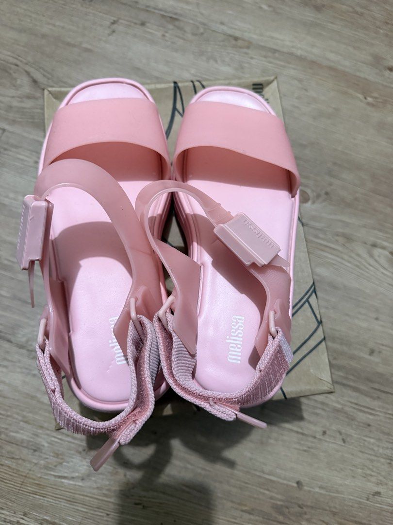 Melissa Kick Off Sandals (A) Pink Size 7 (Category: Sandals) located in Las Pinas. Submitted by whoshotcupid (Listing ID 1450682410, Image 2). Description: - Pink Melissa Kick Off sandals - US Size 7 - Comes with original box - Made in Brazil - Model: AQ828 (Pink/Pink).