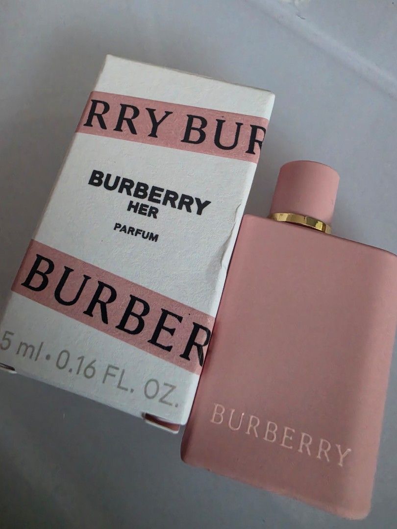 Mini 5ml Burberry Her Parfum (Category: Fragrance & Deodorants) located in Paranaque City. Submitted by 3starx (Listing ID 1450540429, Image 2). Description: 💜Please read before buying💜 All posted items are authentic from the USA. No RUSH PICKUP. I will provide pick up day and time options. I will not hold PAID items. Payment will be made once pick up has been booked and due for pick up as well Mode of delivery: SAME DAY DELIVERY ONLY FROM PARA