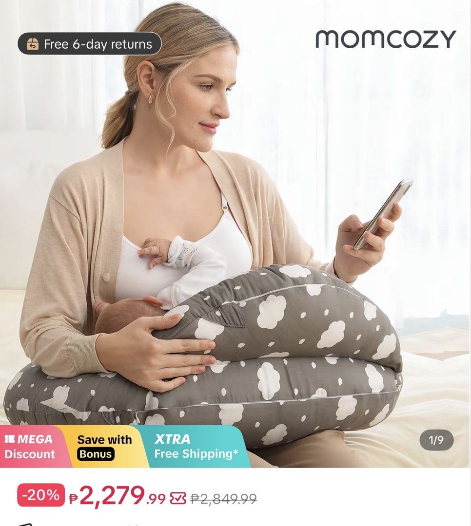 Momcozy Nursing Pillow (Category: Breastfeeding & Bottle Feeding) located in Paranaque City. Submitted by crystelleftm (Listing ID 1450688807, Image 3). Description: .