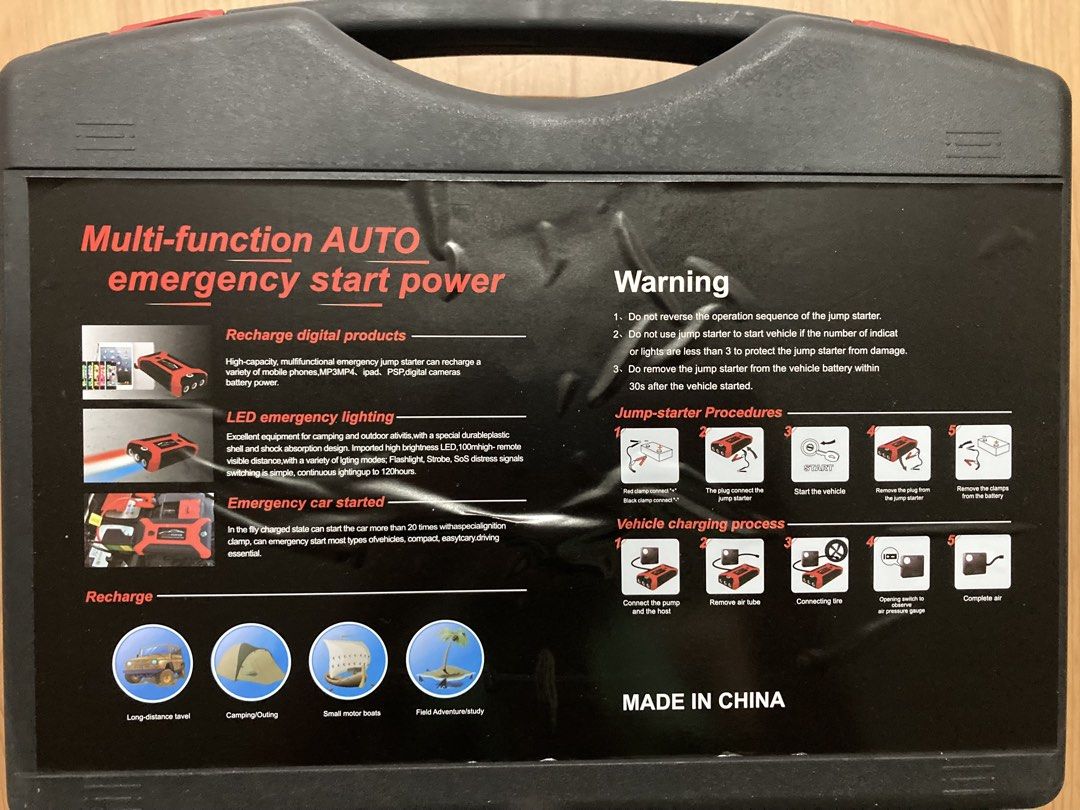 Multi-Function Jump Starter (Category: Auto Accessories) located in Ampang. Submitted by joannetsh (Listing ID 1450605400, Image 2). Description: .