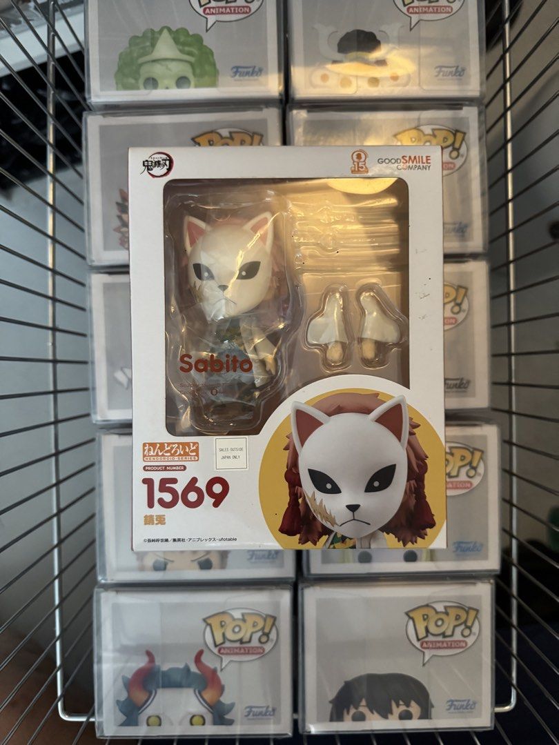 Nendoroid 1569 Sabito Demon Slayer (Category: Figurines & Statues) located in Taguig. Submitted by mrvnjmsch (Listing ID 1450733624, Image 1). Description: Selling the beloved Nendoroid 1569 Sabito from the critically acclaimed anime Demon Slayer: Kimetsu no Yaiba. Featuring his iconic fox mask, Nichirin sword, and interchangeable face plates, he’s a must-have for Demon Slayer fans and collectors who appreciate one of the series’ most memorable m