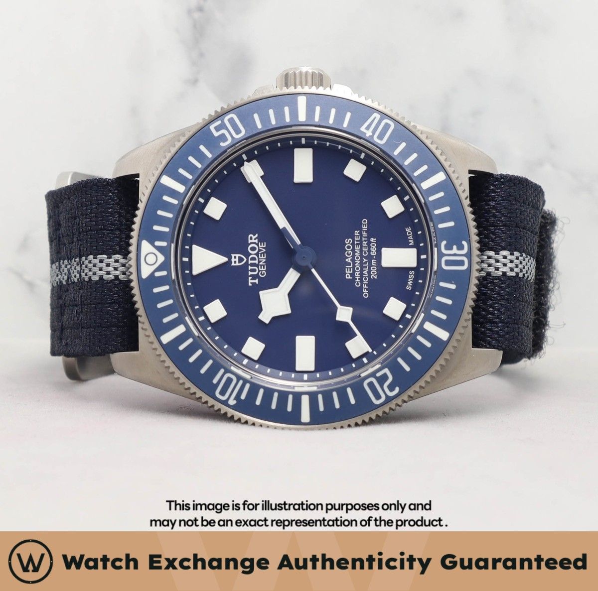 New Tudor Pelagos FXD Fabric 25707B/24 25707 Navy Blue Dial Z25988 Jun 2026 (Category: Watches) located in Singapore. Submitted by watchexchange.sg (Listing ID 1444564617, Image 1). Description: New Tudor Pelagos FXD Fabric 25707B/24 25707 Navy Blue Dial Z25988 Jun 2026 Price: $4,300 Brand: Tudor Model: 25707B/24 Condition: New Dial: Navy Blue Case Diameter: 42mm Material: Titanium Original Box: Yes Original Cert/Papers: Yes Dated: Jun 2026 Warra