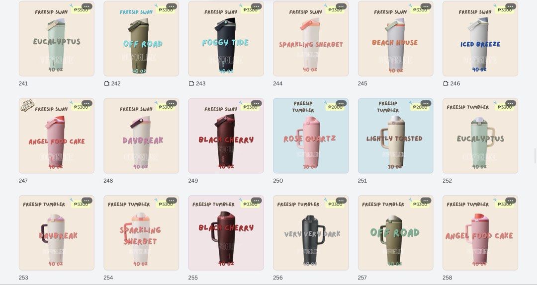 Authentic Owala freesip sway 30oz and 40oz (Category: Water Bottles & Tumblers) located in Paranaque City. Submitted by guyonlineshop (Listing ID 1448702958, Image 2). Description: Authentic Limited stocks Owala Freesip Sway 30oz and 40oz.