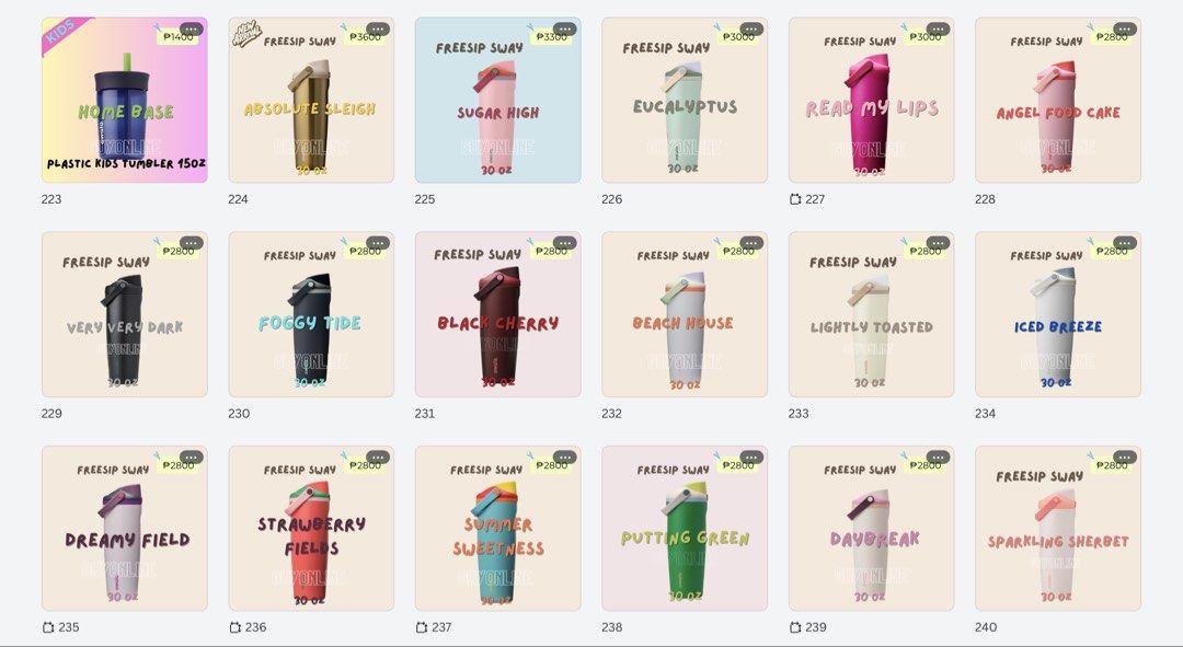 Authentic Owala freesip sway 30oz and 40oz (Category: Water Bottles & Tumblers) located in Paranaque City. Submitted by guyonlineshop (Listing ID 1448702958, Image 1). Description: Authentic Limited stocks Owala Freesip Sway 30oz and 40oz.