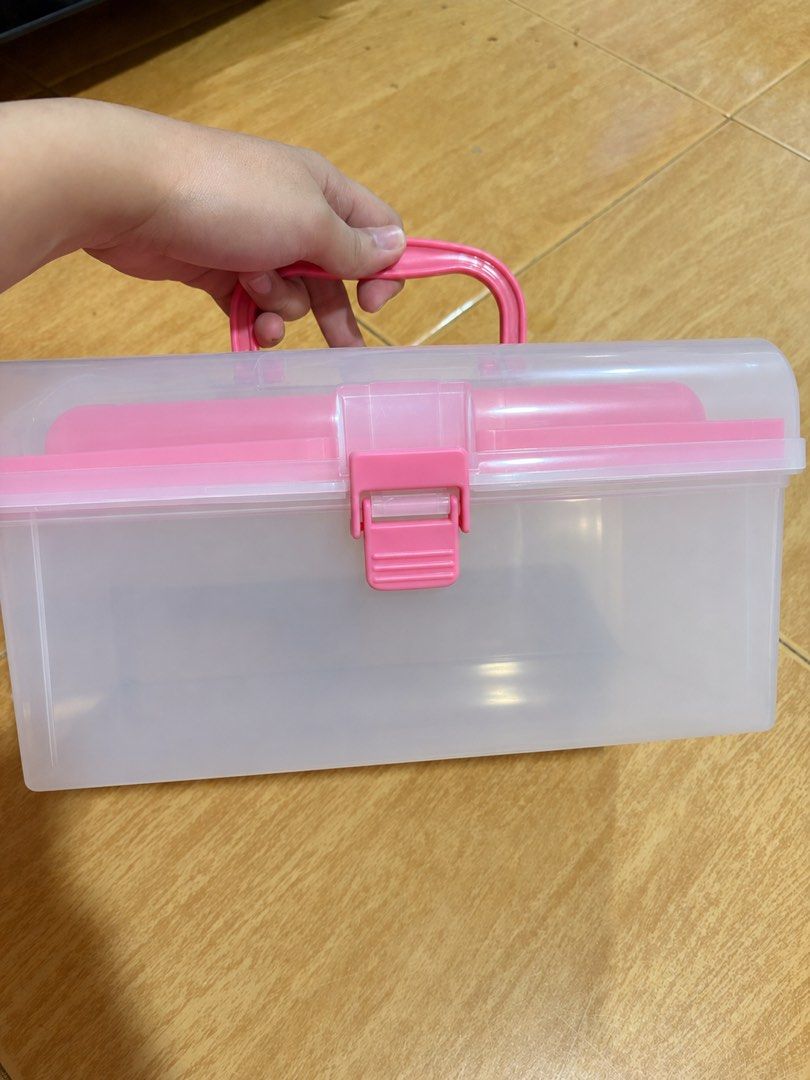 Phlebotomy kit Box (Category: Medical Supplies & Tools) located in Valenzuela. Submitted by cheaper_finds (Listing ID 1450588899, Image 1). Description: -Clear plastic storage box with pink handle and latch - Perfect for organizing craft supplies or small items - Includes disposable syringes (3ml and 5ml) - Various blood collection tubes with different colored stoppers included - Some tubes are labeled 'Terumo' - Ideal for medical students or hom