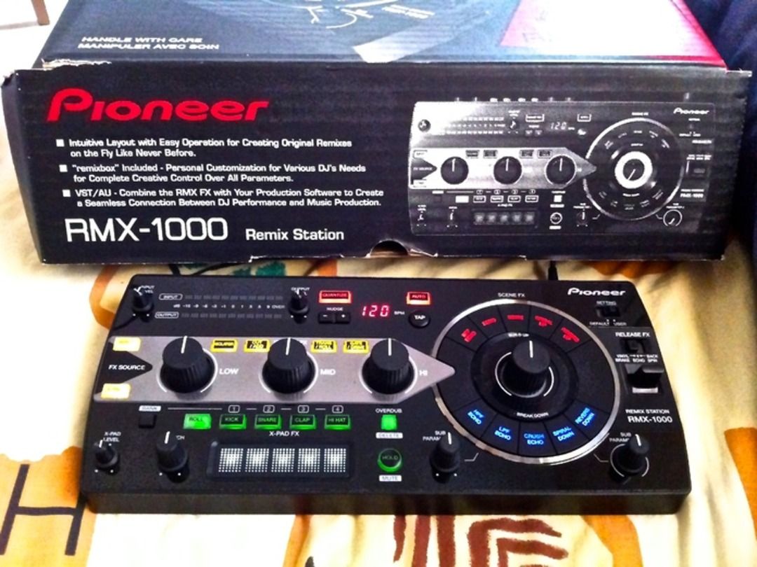 Pioneer RMX-1000 Remix Station DJ Controller (Category: Other Audio Equipment) located in Caloocan City. Submitted by mysticturtle.6a146f (Listing ID 1450645407, Image 2). Description: Pioneer RMX-1000 Remix Station for sale. Perfect for making your own remixes. Easy to use, VST/AU compatible. Combines DJing and music production with customizable features. Comes with original box..