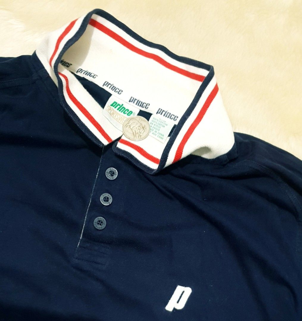 Prince Polo Shirt (Category: Tshirts & Polo Shirts ) located in Taguig. Submitted by thriftedminds (Listing ID 1450624041, Image 3). Description: Item: Prince Polo🔥 Size: Prince Sportswear (L) Width: 23 Length: 28 Condition: Excellent Issue: Need wash DM to purchase 📩.