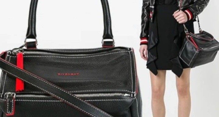 Givenchy Pandora Shoulder /hand Bag (Category: Luxury Bags & Wallets) located in Navotas City. Submitted by ms.soulana (Listing ID 1450685003, Image 3). Description: PreOwned Lightly Used Authentic 💯 Givenchy black Pandora bagwth Red Metallic logo Embossed on front Size : Small High Quality GIVENCHY YKK Zip - Stylish red accent details - Elegant silver hardware - Comfortable top handles - Multiple zippers and pockets for organized storage - Spac
