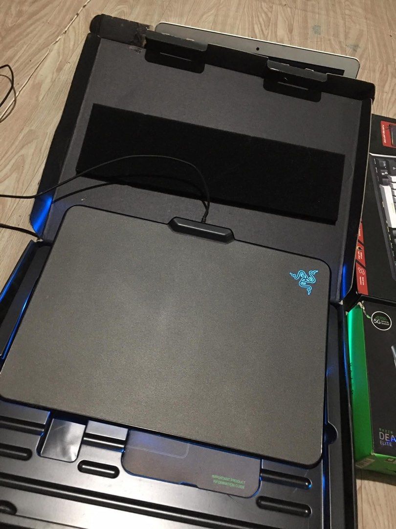 Razer Firefly Chroma RGB Gaming Mousepad (Category: Mouse & Mousepads) located in Talisay. Submitted by unscreamys07 (Listing ID 1450533265, Image 3). Description: Razer Firefly mousepad - Micro-textured surface for speed and control - Optimized for all sensitivity settings and sensors - Chroma customizable lighting - Includes original box and documentation - Perfect for gaming setups.