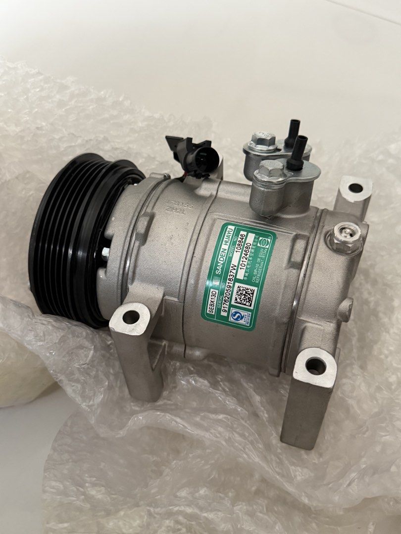 Sanden SD7V16 Car AC Compressor (Category: Other Automotive Parts and Accessories) located in San Mateo. Submitted by Carlo (Listing ID 1450607256, Image 1). Description: - Sanden SD7V16 AC Compressor - Part Number: 6SEU16C - Condition: Brand new, ready for installation - Please verify compatibility with your vehicle before purchase. - Feel free to message me with any questions..