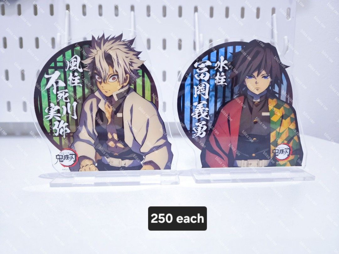 Sanemi Giyu Acrylic Stand (Category: Designer & Blind Box Toys) located in Santa Rosa. Submitted by blissrae (Listing ID 1450666454, Image 1). Description: 250 EACH GIYU SOLD ❌️ Decluttering | Quit Selling | Onhand PAYO or can do 1 to 2 weeks dop with 50% nrdp Read my T&C here: https://blissrae.carrd.co/ Loc: Sta. Rosa, Laguna MOP: Gcash MOD: J&T.