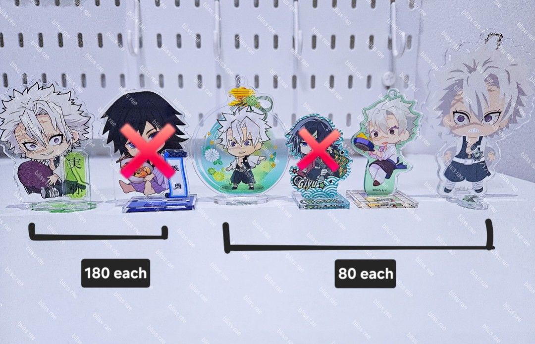 Sanemi Giyu Mini Acrylic Stand (Category: Designer & Blind Box Toys) located in Santa Rosa. Submitted by blissrae (Listing ID 1450666612, Image 1). Description: All Giyu Sold ❌️ Decluttering | Quit Selling | Onhand PAYO or can do 1 to 2 weeks dop with 50% nrdp Read my T&C here: https://blissrae.carrd.co/ Loc: Sta. Rosa, Laguna MOP: Gcash MOD: J&T.