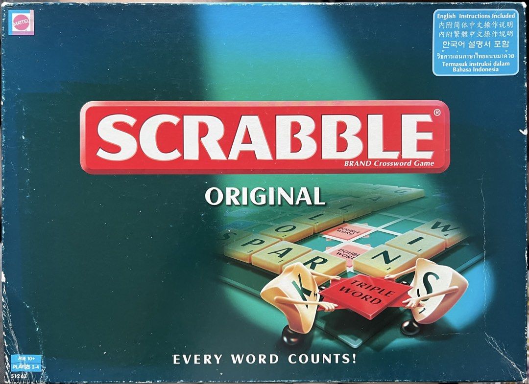 Scrabble Original + Dictionary （分類：桌遊及拼圖）位於 Hong Kong。 由 heungkwongyan 提交（商品編號 1450625733，圖片 1）。簡介： Not new but… All tiles and board are in sound condition Additional : dictionary for scrabble Cash and meet-up only。