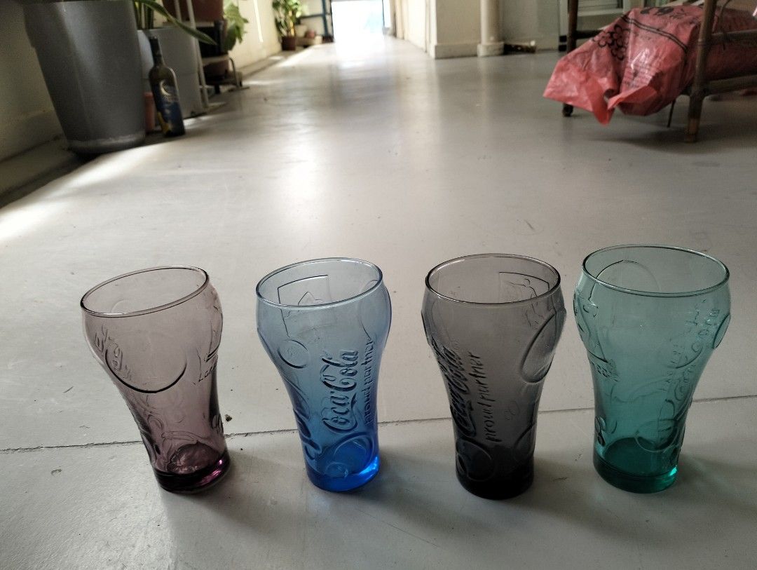 Set of 6 Coca-Cola Glasses - Various Colors