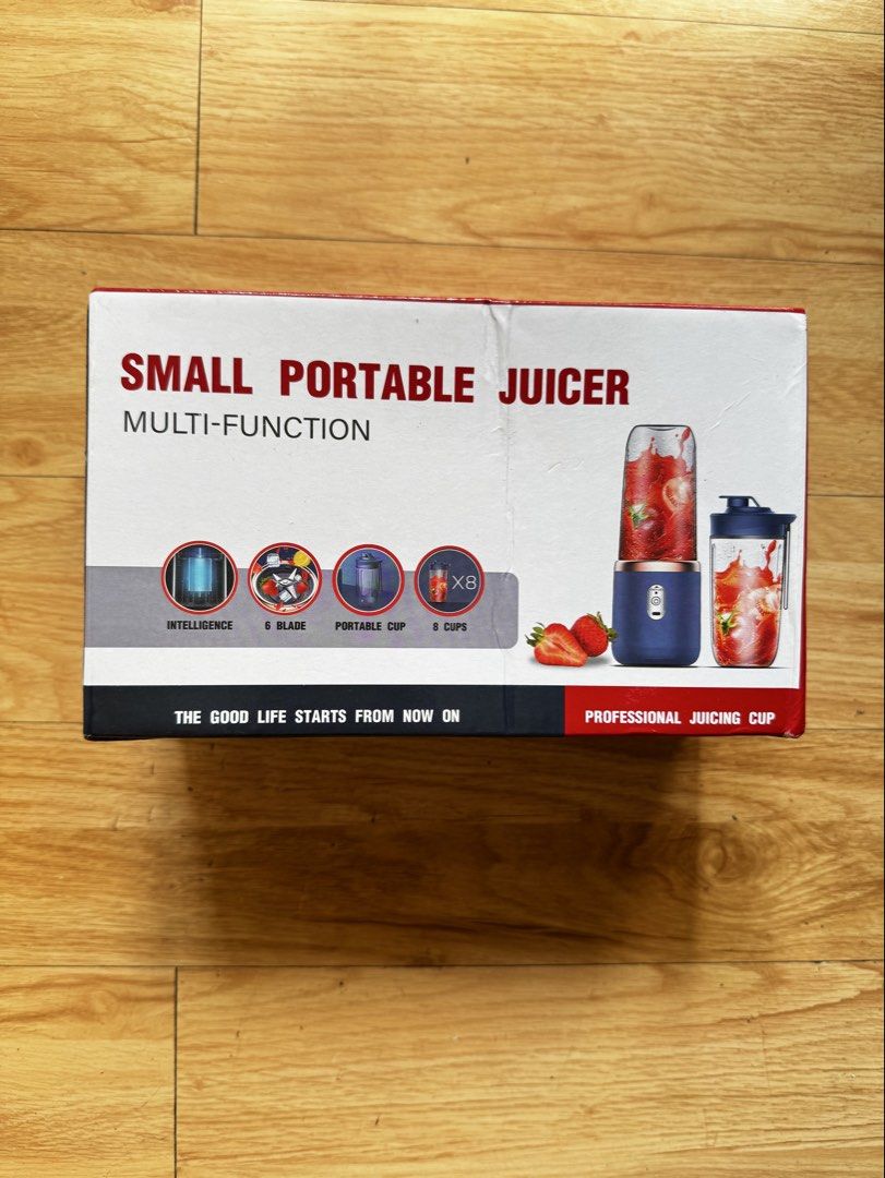 Small Portable Multi-Function Juicer - 6 Blade (Category: Juicers, Blenders & Grinders) located in Muntinlupa City. Submitted by gclosetcleanup (Listing ID 1450657345, Image 1). Description: - Portable and easy to carry - Powerful 6-blade system for smooth blending - Makes up to 8 cups of fresh juice per charge - Ideal for healthy drinks on the go - Start living the good life now!.