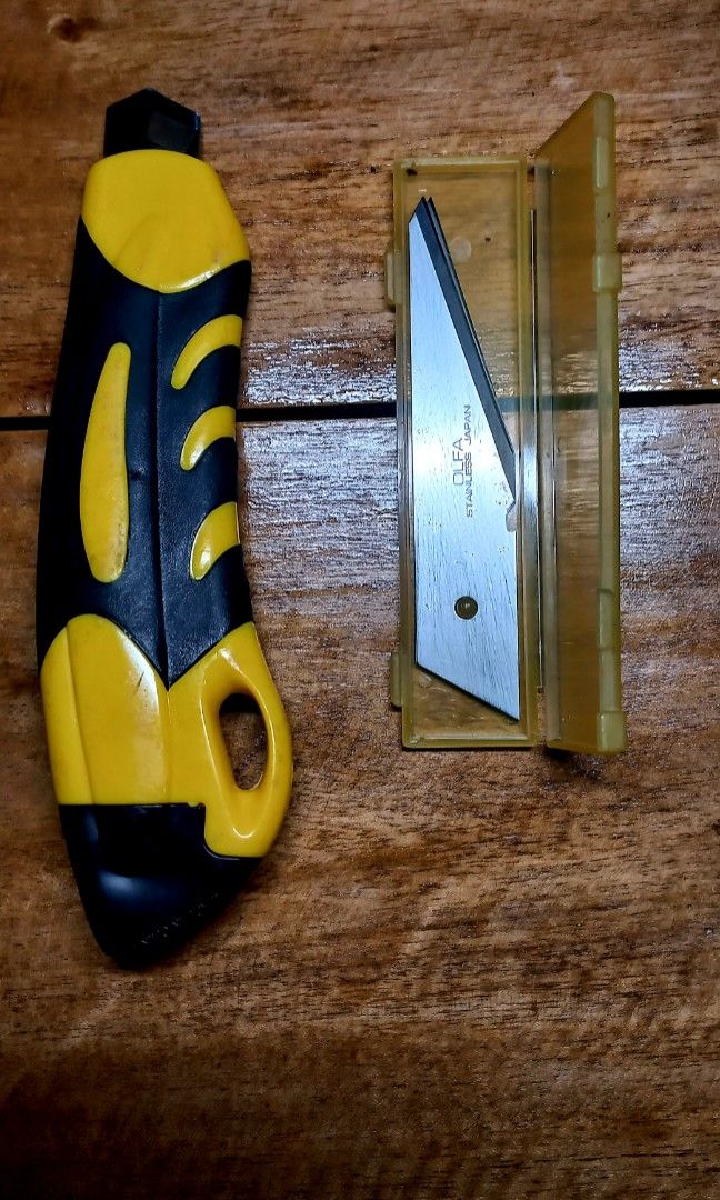 Snap Off Cutter Knife w/ 2 OLFA blades (Category: Craft Supplies & Tools) located in Santiago. Submitted by thankugeri87256 (Listing ID 1450537969, Image 2). Description: ✔️Japan Surplus items. ✔️Minor flaws/scratches if any, are due to sign of usage. ✔️Good condition ✔️ with 2 pcs Olfa blades ( not sure if fit to snap cutter dispenser)but good as new ✔️Sold in as is where is basis..