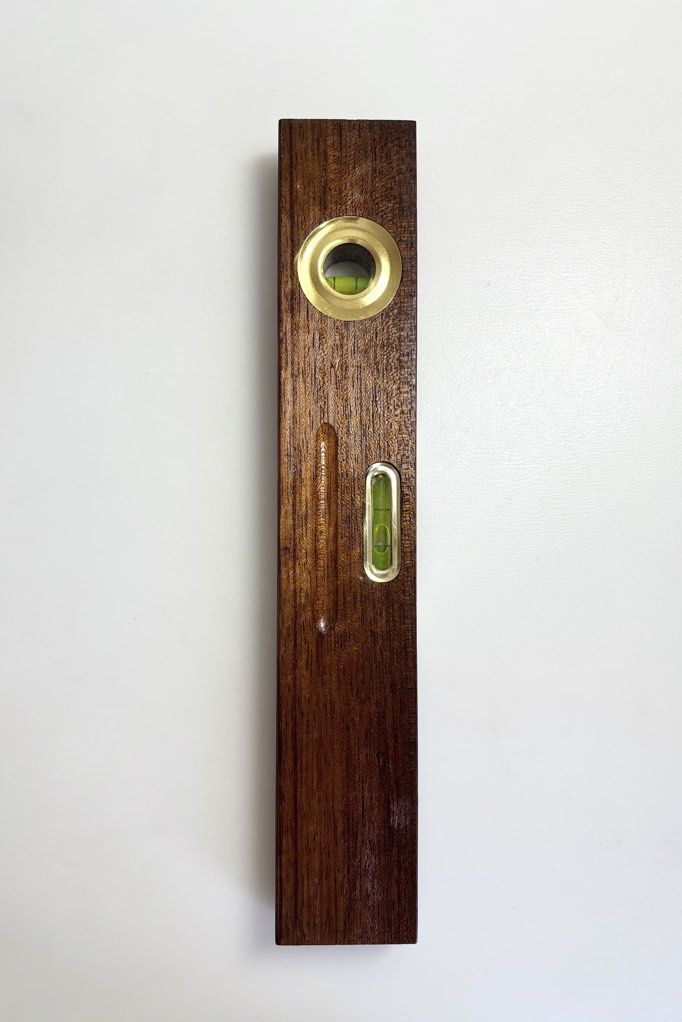 Solid Cherry Wood Level (Category: Home Improvement Tools & Accessories) located in Singapore. Submitted by berlinleemin (Listing ID 1450559071, Image 1). Description: Solid wood Brass trimmings 31x5x2.5cm In good condition Collector’s item More than 50 years .