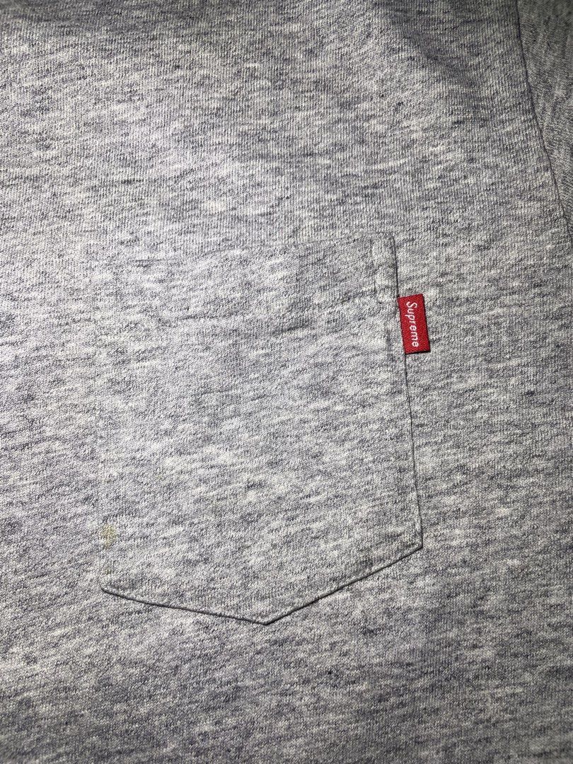 Supreme Grey Pocket T-Shirt Size S (Category: Tshirts & Polo Shirts ) located in Tagbilaran City. Submitted by thrifter23 (Listing ID 1450590063, Image 3). Description: Size S on tag Check every photo .