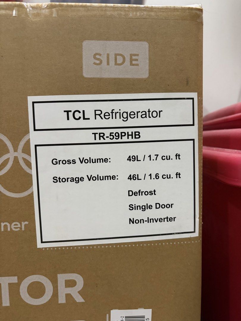 TCL TR-59PHB Single Door Refrigerator / Ref / Fridge (Category: Refrigerators and Freezers) located in Quezon City. Submitted by amfpreloved (Listing ID 1450574017, Image 2). Description: TCL TR-59PHB - Only opened/tested to check if working. - Slightly negotiable if kukunin agad. - Location: Congressional Ave near S&R - RFS: Got as a freebie when we bought AC. .