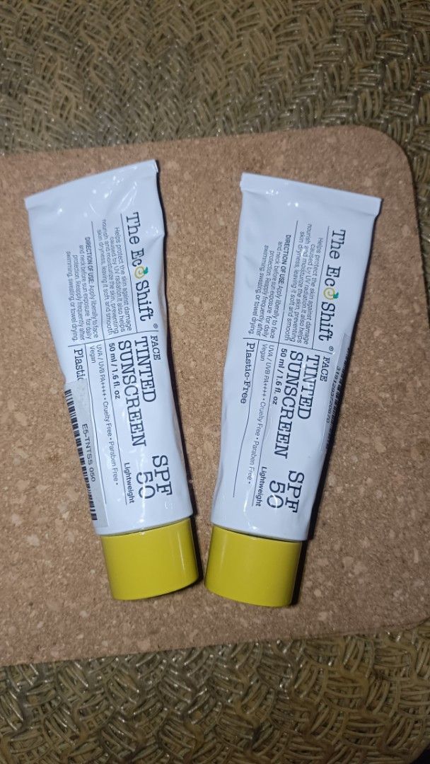 The Eco Shift Tinted Sunscreen SPF 50 (Category: Face Care) located in Caloocan City. Submitted by criddyrabb11103 (Listing ID 1450667088, Image 1). Description: TAKE BOTH for Php 1k only - The Eco Shift Tinted Sunscreen - SPF 50 for strong sun protection - Lightweight formula, perfect for daily wear - Eco-friendly, plastic-free packaging.