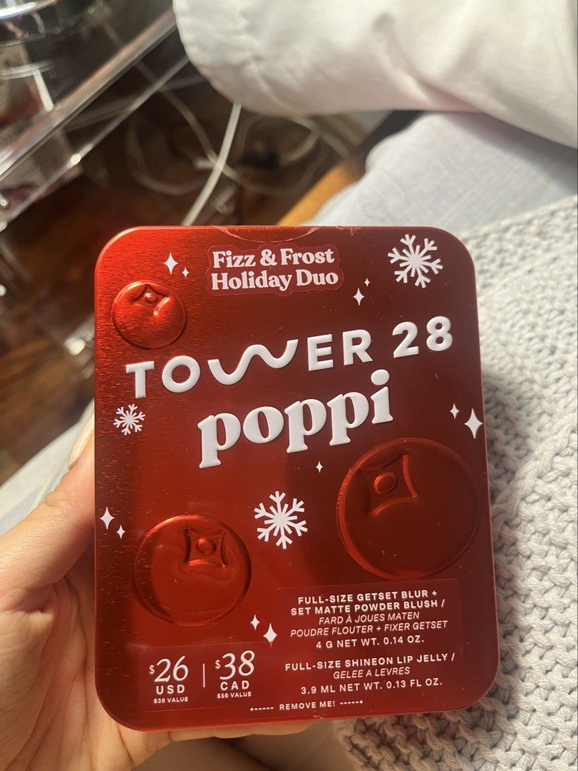 Tower 28 Set Poppi Duo (Category: Makeup) located in Pasig City. Submitted by _spicywingss (Listing ID 1450543469, Image 2). Description: - bought for 1600 -so cute -limited edition - with powder blush and lip jelly.