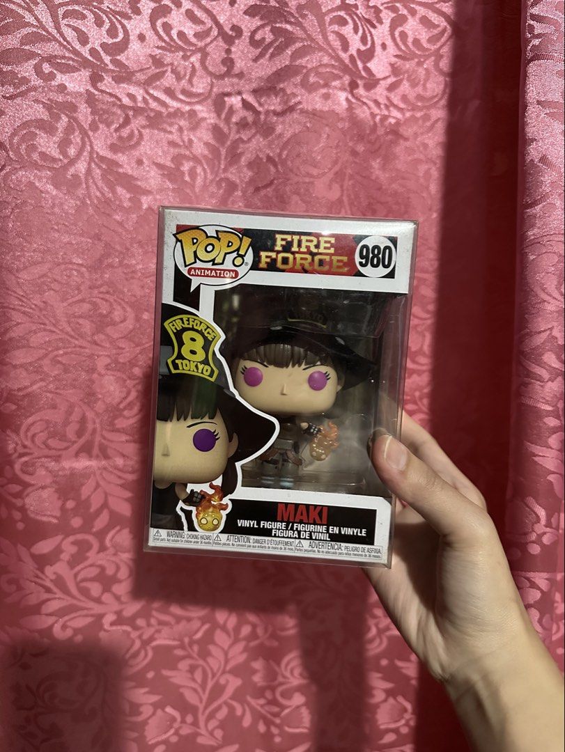 VAULTED Funko Pop! Maki #980 (Category: Designer & Blind Box Toys) located in Quezon City. Submitted by declutter.season (Listing ID 1450621764, Image 1). Description: Brand new vaulted fire force Funko Pop - Maki - with free protector Never been out of box No damage.