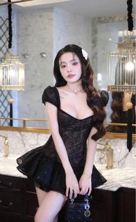 blue sparkly short dress Royal Prom Rhinestone Backless Short Homecomi satin long long sleeve dress with sleeves Size:48 CHANEL, Paris (couture house);