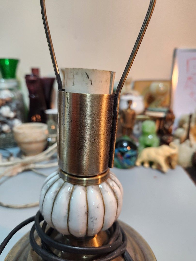 Vintage Carramar Lighting Brass & Ceramic Touch Control Table Lamp Base ✨ (Category: Lighting) located in Baguio. Submitted by tindahanbagtown2600 (Listing ID 1450717988, Image 3). Description: No Bulb | Working Vintage Carramar Lighting Brass & Ceramic Touch Control Table Lamp Base ✨ ​Brand: Carramar Lighting (United Kingdom) — Authentic import piece with original factory label intact on the base. Voltage: 230/240V (Safe and fully compatible wit