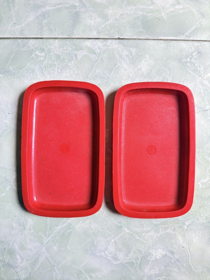 2 Red Plastic Rectangular Medicine Tray (Category: Storage Boxes & Baskets) located in General Santos City (Dadiangas). Submitted by ssssshhhhhhhhh (Listing ID 1447197065, Image 1). Description: Two medicine trays used lightly and only during return demonstrations and clinicals..