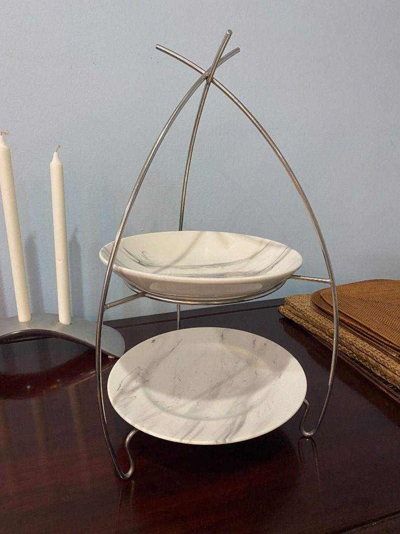 2-Tier Solid Steel Chic Serving Stand498317741167093761