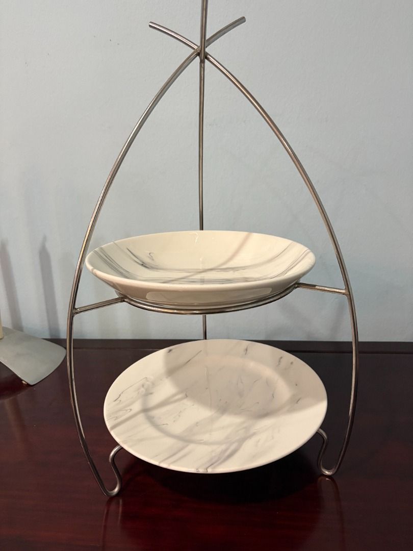 2-Tier Solid Steel Chic Serving Stand498317741167093760