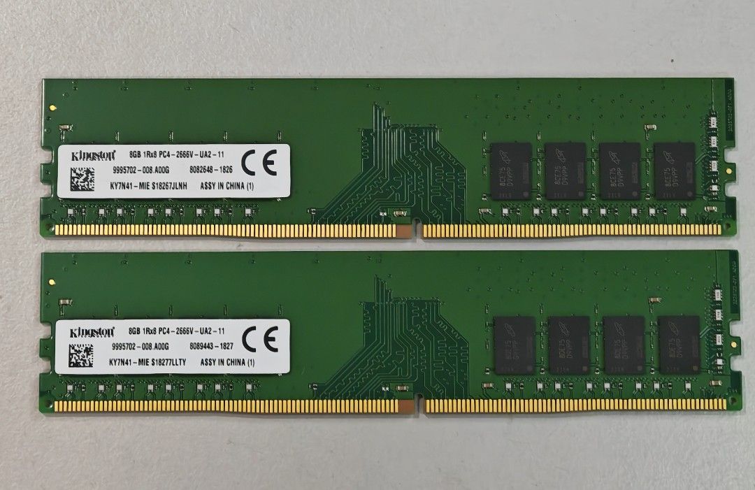 2x Kingston 8GB DDR4 2666MHz RAM Modules498241543593021440