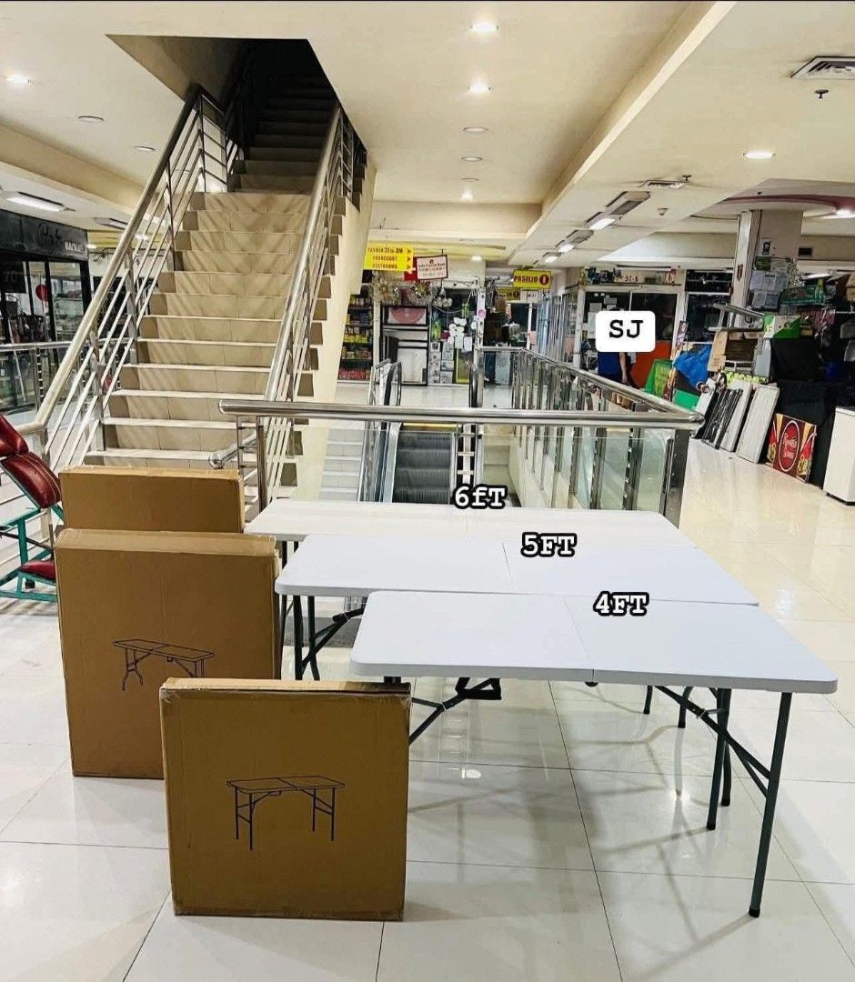 4ft/5ft/6ft Heavy Duty Folding Table Portable Long Folding Table Dining Table Working Table (Category: Tables & Sets) located in Manila. Submitted by onlineshoppersph (Listing ID 1447140822, Image 2). Description: Pick Up: 999 mall phase 2 Pwede CASH ON DELIVER via LALAMOVE (shoulder nyo FEE lalamove) Resellers are welcome PM for inquiries #fypシ #fypchallenge #fypviralシ #oilsplashshieldcover #highlight #highlightseveryone #gamitsakusina #GAMITSAB