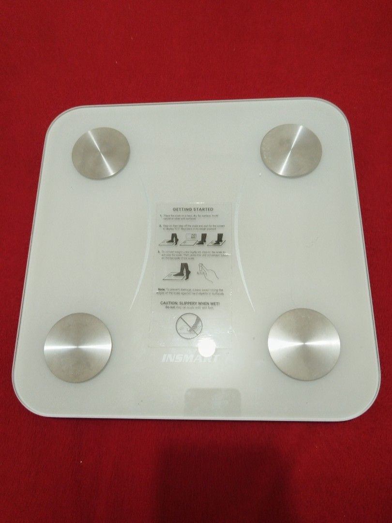 ✨ INSMART BLUETOOTH BODY COMPOSITION SCALE | ₱ 280 ✨ (Category: Health Monitors & Weighing Scales) located in Manila. Submitted by winslet99 (Listing ID 1447253099, Image 1). Description: ✨ INSMART BLUETOOTH BODY COMPOSITION SCALE | ₱280✨ This is the trusted INSMART Smart Weighing Scale — more than just a regular weight scale! It connects via Bluetooth to your phone to track not just your weight, but also body fat, muscle mass, water percentage, 