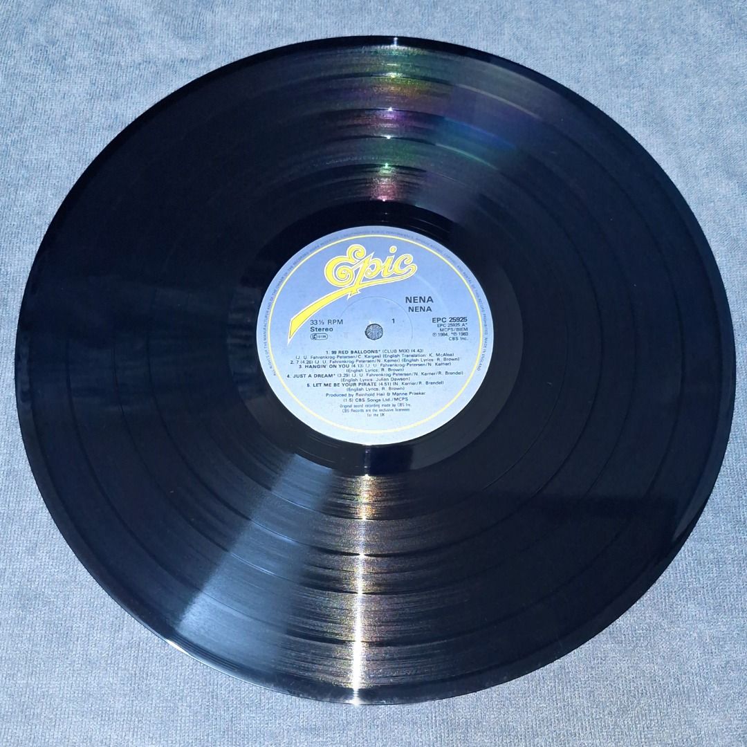 🆒 Vinyl LP Nena - Nena (99 Red Balloons/99 Luftballons) [1984] Piring Hitam 黑胶唱片 (Category: Vinyls) located in Kuala Lumpur. Submitted by ashrough79 (Listing ID 1447250060, Image 3). Description: 🔴 Please Note: Price stated EXCLUDE postage 🚚 🔴 THIS IS USED ITEM WITH SOME COSMETIC ISSUES. NOT FOR PERFECTIONISTS Original Vinyl, LP Record Condition: Used (TESTED & works fine! Visually inspected & the record has been cleaned with a full test play