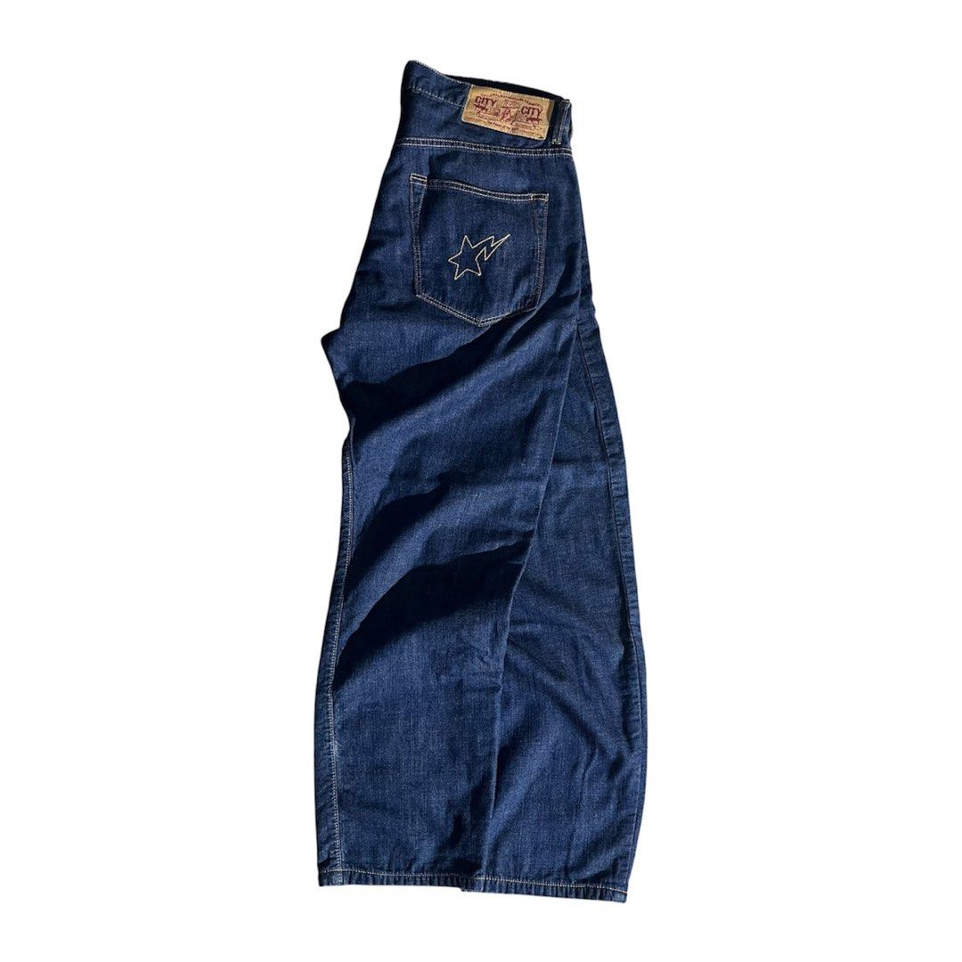 A Bathing Ape Bapesta Denim Jeans (Category: Jeans) located in Daraga. Submitted by th3cliquejunks (Listing ID 1447123506, Image 1). Description: A Bathing Ape Bapesta Denim Jeans Authentic Tagged Size: Large Condition: 10/10 No issue Made in: Japan Dimensions: Waist: 34” Length: 39” Leg Opening: 8” - 5,880 Dm!.