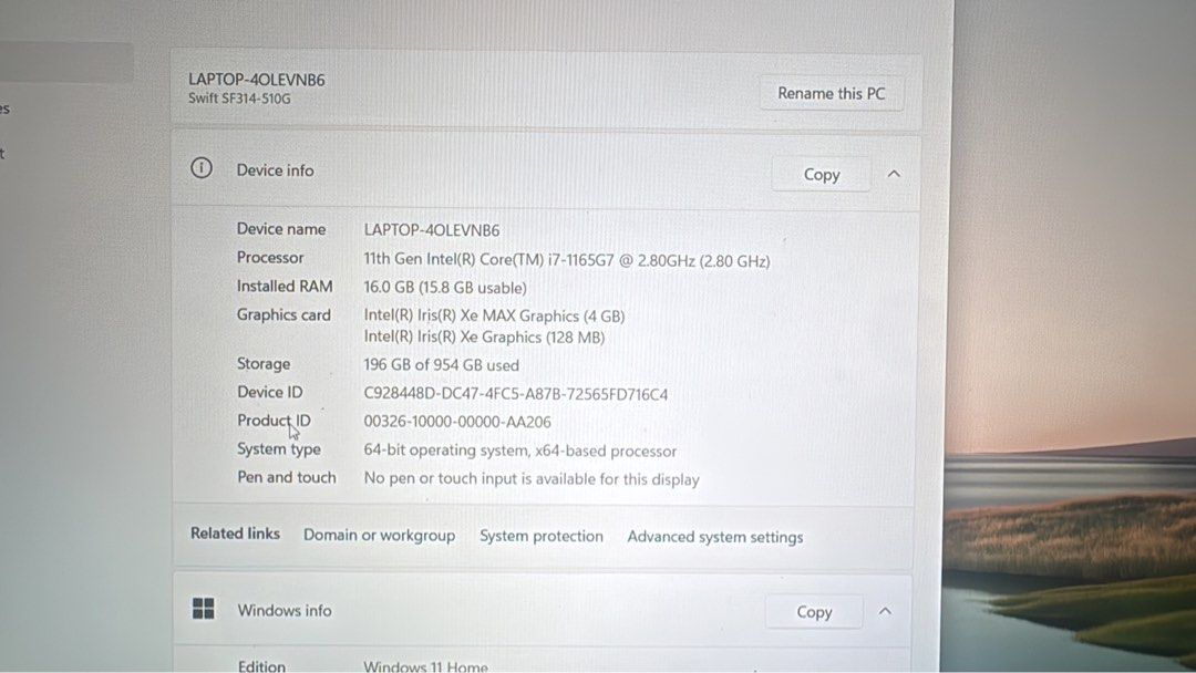Acer Swift 3 Laptop - Intel Core i7498222879883939844