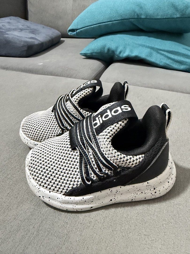 Adidas Kids Lite Racer Adapt (Category: Babies & Kids Fashion) located in Mandaluyong City. Submitted by raeshops (Listing ID 1447235931, Image 1). Description: - Adidas Kids Lite Racer Adapt 7.0 shoes - Black and white mesh with speckled midsole - Easy slip-on style with elastic straps - See photos for size Like new (worn twice only) No more box .
