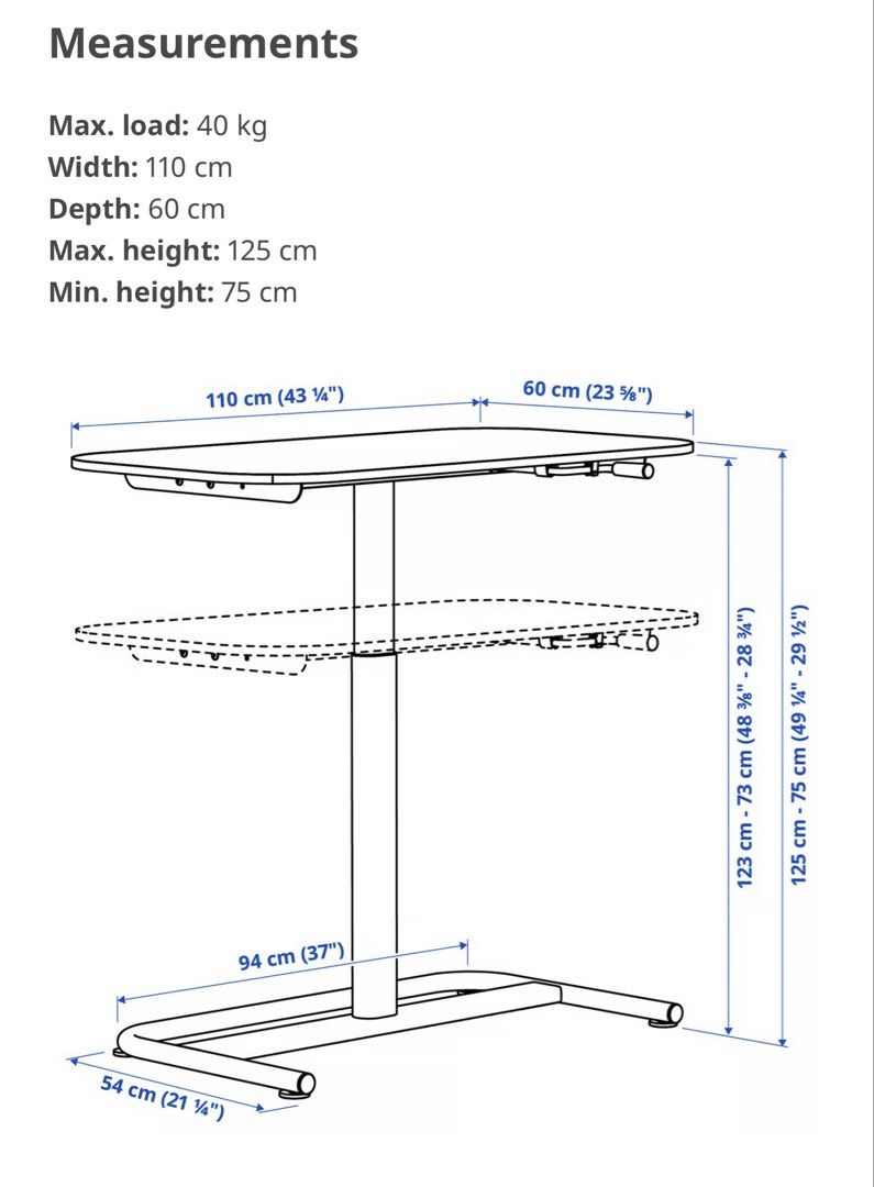 Adjustable table (Category: Tables & Sets) located in Singapore. Submitted by forever.only (Listing ID 1447184089, Image 3). Description: Take and go $88.