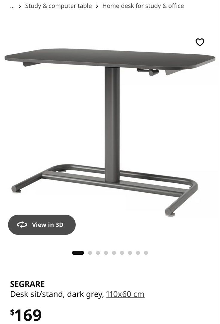 Adjustable table (Category: Tables & Sets) located in Singapore. Submitted by forever.only (Listing ID 1447184089, Image 1). Description: Take and go $88.