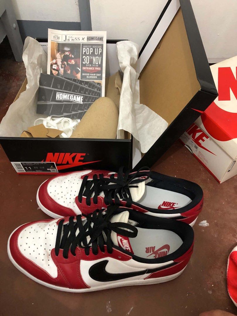 Air Jordan 1 Low Retro OG 'Chicago' (Category: Sneakers) located in Quezon City. Submitted by heyaly_ (Listing ID 1447108779, Image 2). Description: - Air Jordan 1 Low Retro OG Chicago - Size: US 11 - Includes original box and paper - Comes with extra laces - Includes shoe trees - Ideal for collectors and everyday wear - Grab these iconic kicks now! Jordan 1 low chicago 2025 Size 11 Condition: 9/10 - 5 days sa office lang ginagamit Location: Calo