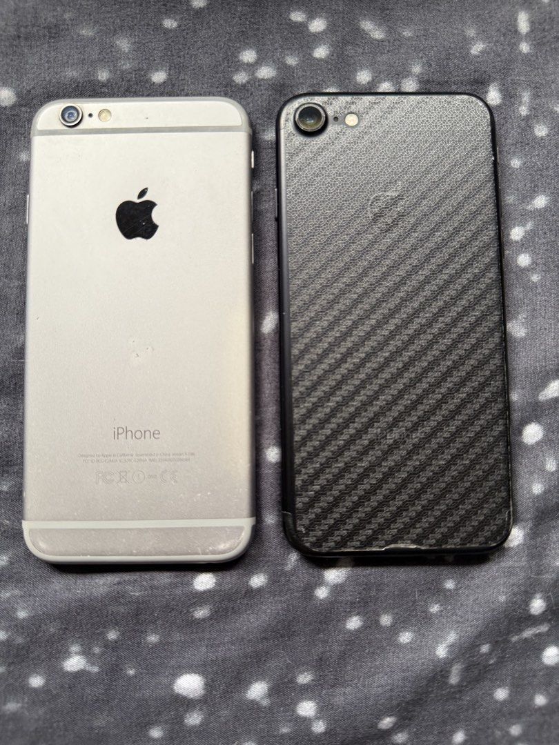 Apple iPhone 6 and 7 (Category: iPhone 7 Series) located in Marikina City. Submitted by shoshiro (Listing ID 1447170833, Image 1). Description: FOR SALE AS IS Apple iPhone 6 - 64GB - Replaced LCD and Battery - Bigla na lang hindi nag On after malobatt - No sign of charging pag naka plug - LCD and Battery lang po napalitan. The rest ng piyesa original pa. Alam ko po ang Apple ID. I can remotely remove it from my iCloud account. Apple iPhone 7 - 12
